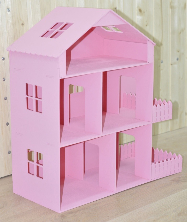 طرح خانه عروسک باربی مدل خانه رویایی مناسب برای استفاده در دستگاه های cnc چوب و cnc لیزر - laser cut barbie dreamhouse fashion dolls house cdr file
