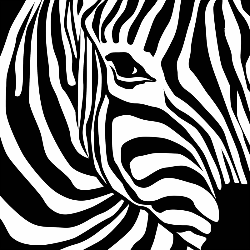 طرح فایل eps و ai طرح گورخر مناسب برای استفاده در دستگاه های cnc چوب و cnc لیزر - zebra print eps file