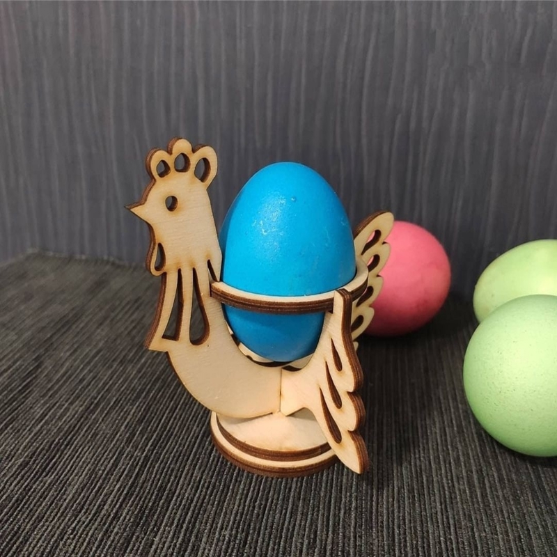 طرح جا تخم مرغی مناسب برای استفاده در دستگاه های cnc چوب و cnc لیزر - laser cut chicken egg stand cdr file