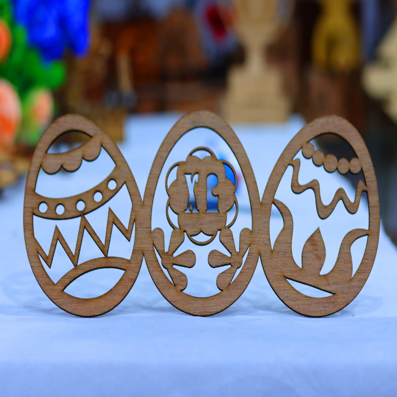 طرح تخم مرغ های عید پاک چوبی مناسب برای استفاده در دستگاه های cnc چوب و cnc لیزر - laser cut wooden easter eggs cdr file