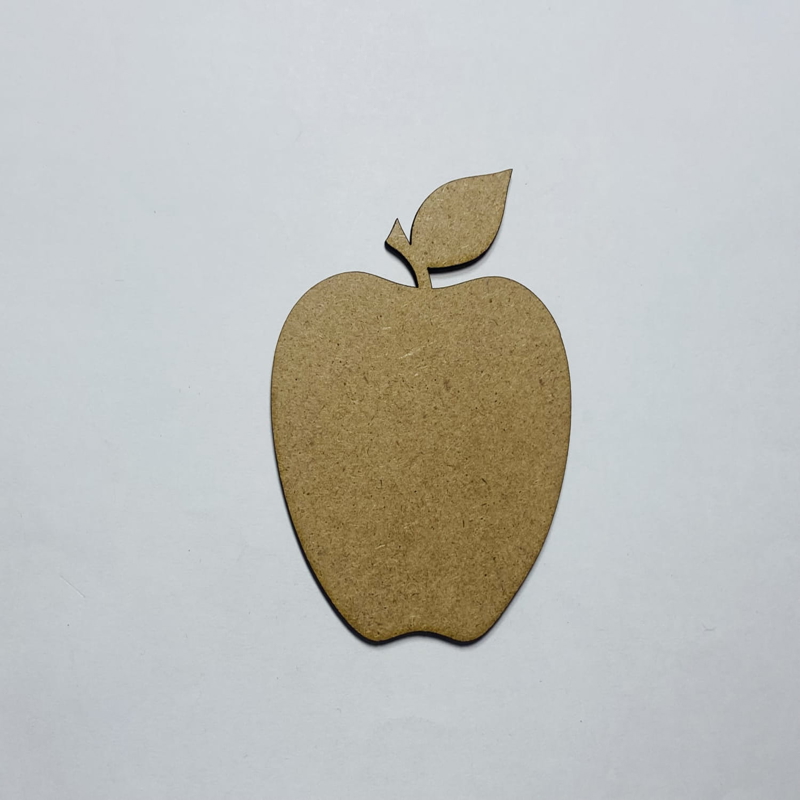 طرح سیب چوبی ناتمام مناسب برای استفاده در دستگاه های cnc چوب و cnc لیزر - laser cut apple wooden cutout unfinished craft cdr file