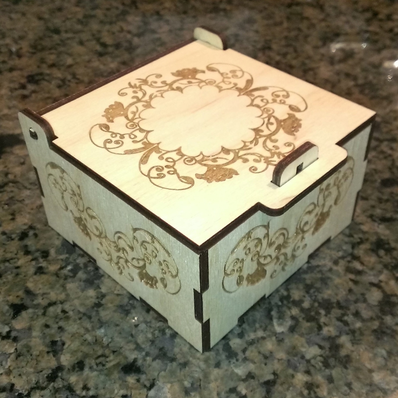 طرح حکاکی جعبه جواهرات مناسب برای استفاده در دستگاه های cnc چوب و cnc لیزر - laser cut engraved jewelry box cdr file