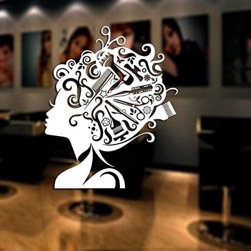 طرح حکاکی لیزری استیکر سالن آرایش بانوان پوستر آرایشگاه دخترانه مناسب برای استفاده در دستگاه های cnc چوب و cnc لیزر - laser engrave ladies hair salon sticker barbershop girl poster cdr file