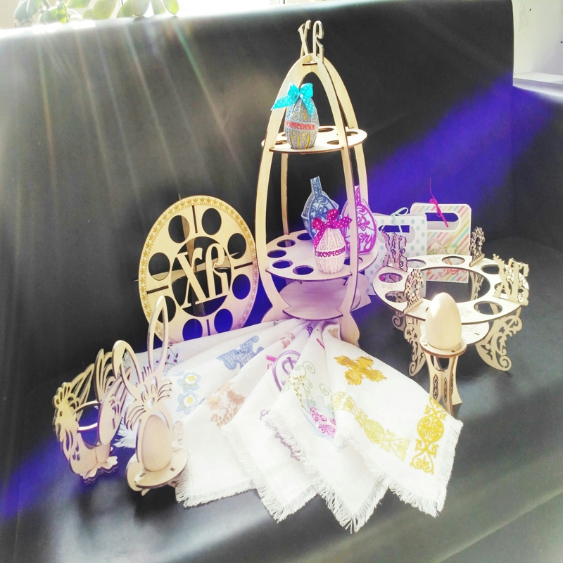 طرح دکور منزل عید پاک مناسب برای استفاده در دستگاه های cnc چوب و cnc لیزر - laser cut easter home decor cdr file