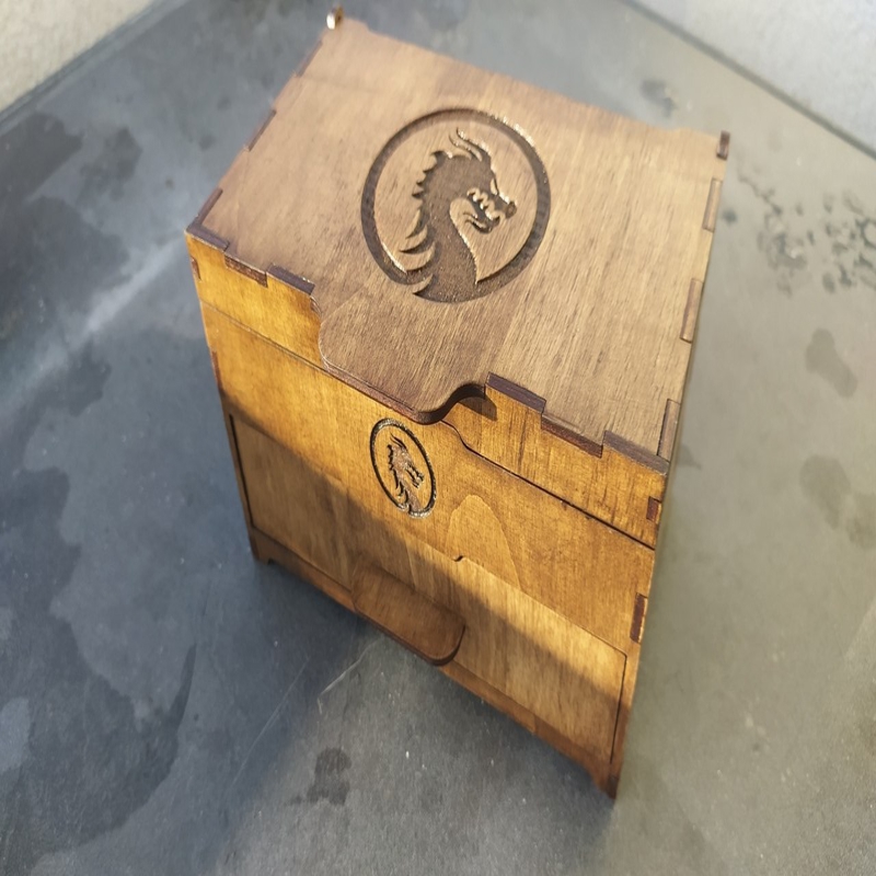 طرح جعبه چوبی صندوقچه چوبی مناسب برای استفاده در دستگاه های cnc چوب و cnc لیزر - laser cut wooden chest storage box cdr file