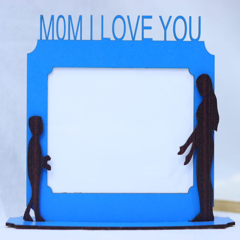 طرح قاب عکس مادر مناسب برای استفاده در دستگاه های cnc چوب و cnc لیزر - laser cut mom picture frame cdr file