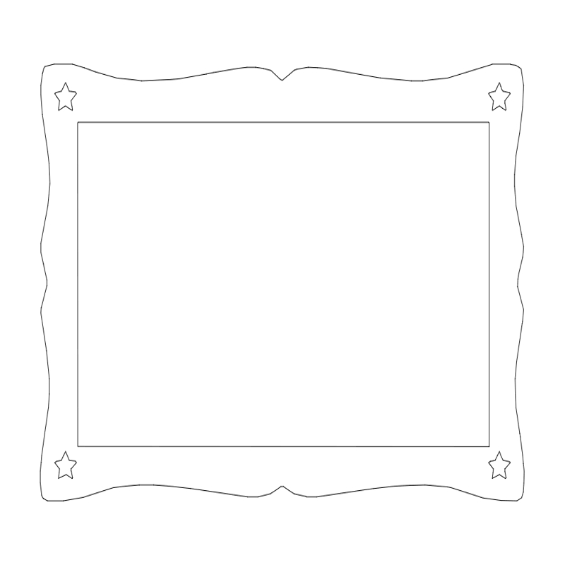 طرح قاب زیبا مناسب برای استفاده در دستگاه های cnc چوب و cnc لیزر - nice frame dxf file