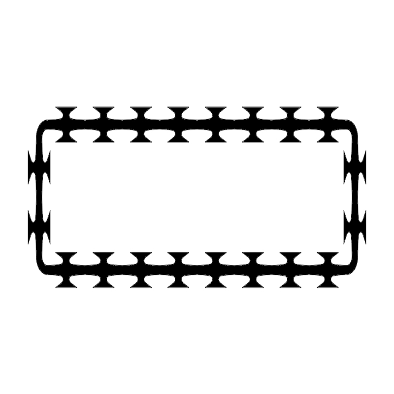 طرح سیم خاردار مناسب برای استفاده در دستگاه های cnc چوب و cnc لیزر - barbwire dxf file