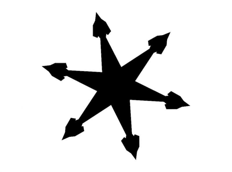 طرح دانه برف شماره ۲ مناسب برای استفاده در دستگاه های cnc چوب و cnc لیزر - snowflake silhouette 2 dxf file