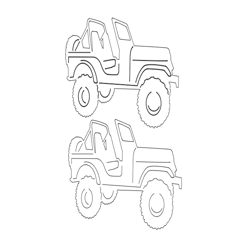 طرح کامیون شماره ۱۰ مناسب برای استفاده در دستگاه های cnc چوب و cnc لیزر - truck 10 dxf file