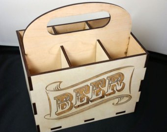 طرح جا لیوانی 6 تایی مناسب برای استفاده در دستگاه های cnc چوب و cnc لیزر - 6 pack beer holder cdr file