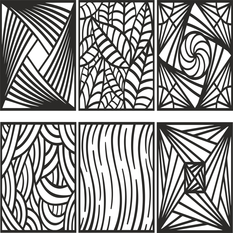 طرح مجموعه الگوهای تزیینی مناسب برای استفاده در دستگاه های cnc چوب و cnc لیزر - ornament pattern set cdr file
