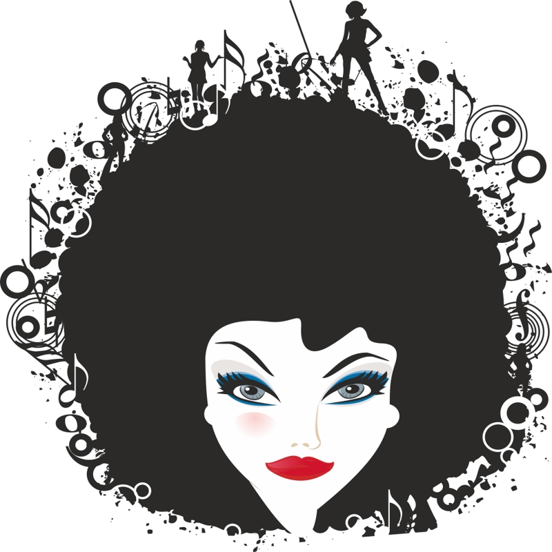 طرح تصویر وکتور چهره زن شماره 3 مناسب برای استفاده در دستگاه های cnc چوب و cnc لیزر - woman face vector illustration 3 cdr file