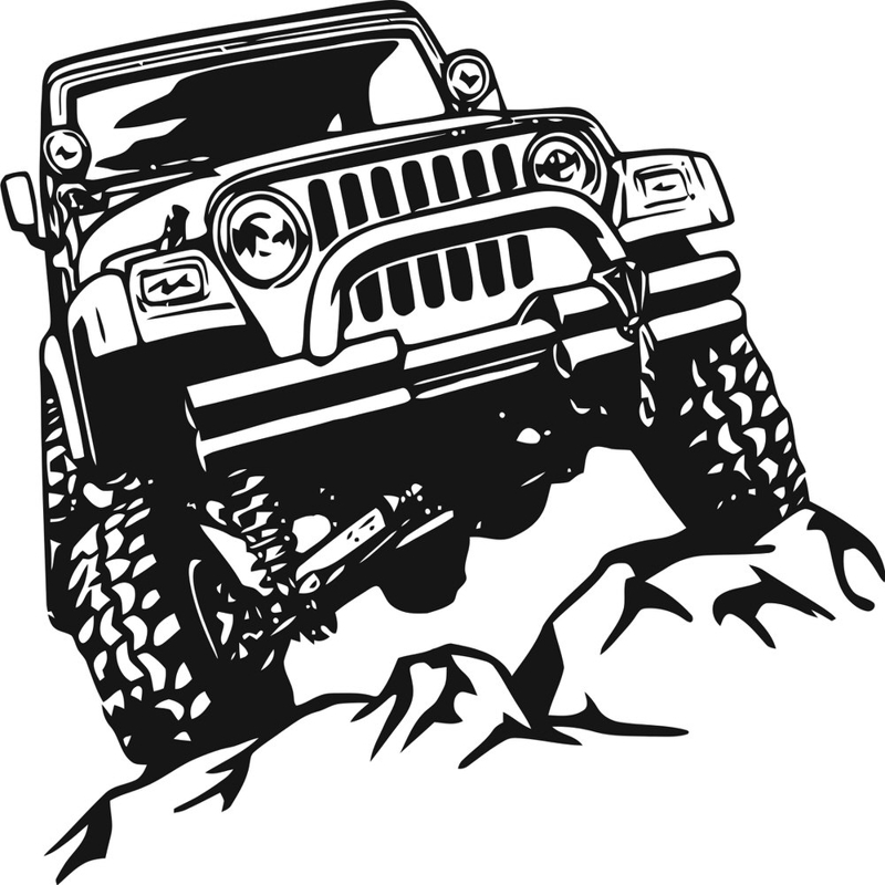 طرح استیکر آفرود مناسب برای استفاده در دستگاه های cnc چوب و cnc لیزر - offroad sticker cdr file