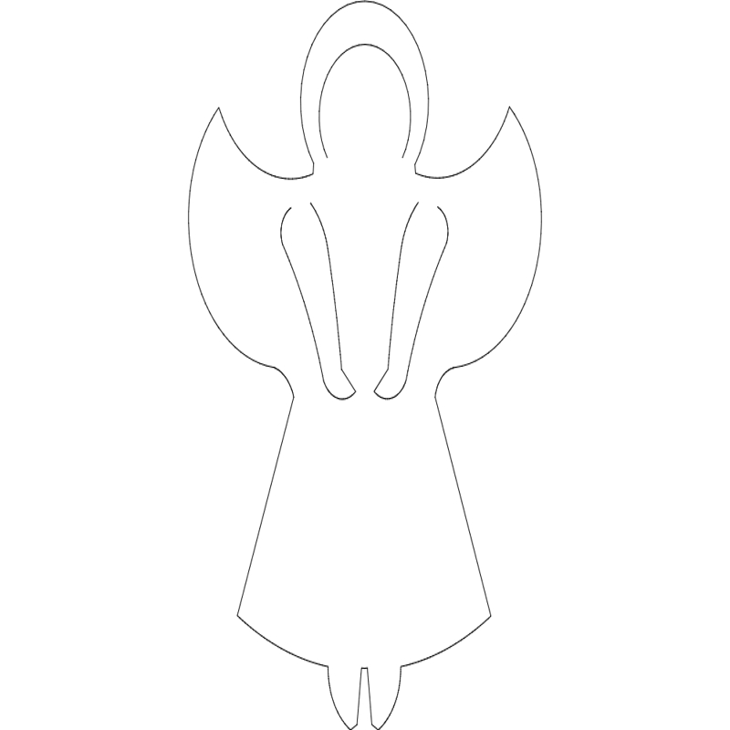 طرح فرشته مناسب برای استفاده در دستگاه های cnc چوب و cnc لیزر - angel dxf file