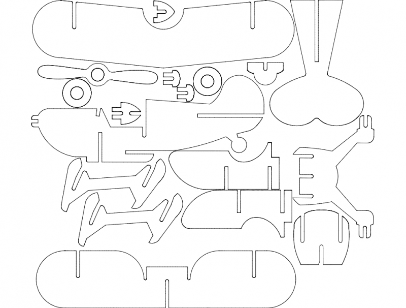 طرح با فرمت هواپیما 2 مناسب برای استفاده در دستگاه های cnc چوب و cnc لیزر - Design and vector for CNC machine