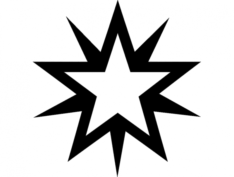 طرح با فرمت starburstww مناسب برای استفاده در دستگاه های cnc چوب و cnc لیزر - starburstwt dxf file