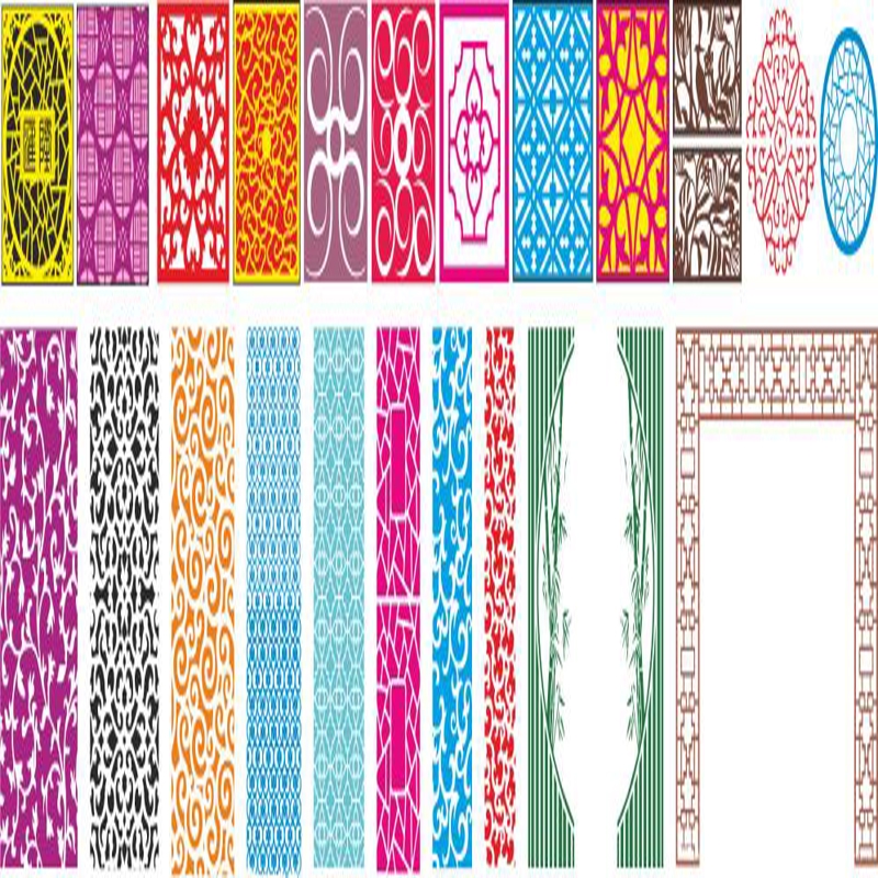 طرح مجموعه وکتورهای طرح مشبک مناسب برای استفاده در دستگاه های cnc چوب و cnc لیزر - grille pattern vectors set cdr file