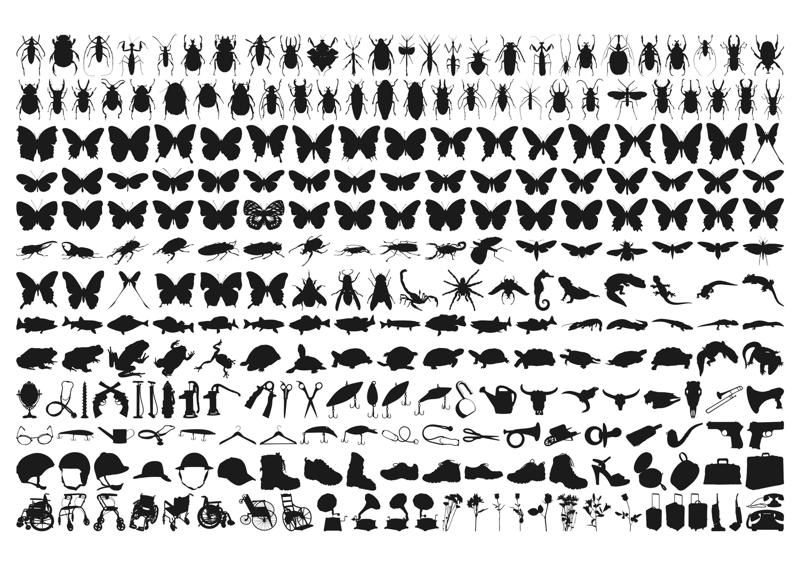 طرح فایل وکتور هنری سایه‌نمای حشرات مناسب برای استفاده در دستگاه های cnc چوب و cnc لیزر - insect silhouette vector art cdr file