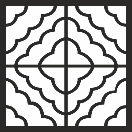 طرح مشبک ساده مشبک مناسب برای استفاده در دستگاه های cnc چوب و cnc لیزر - simple grille pattern cdr file