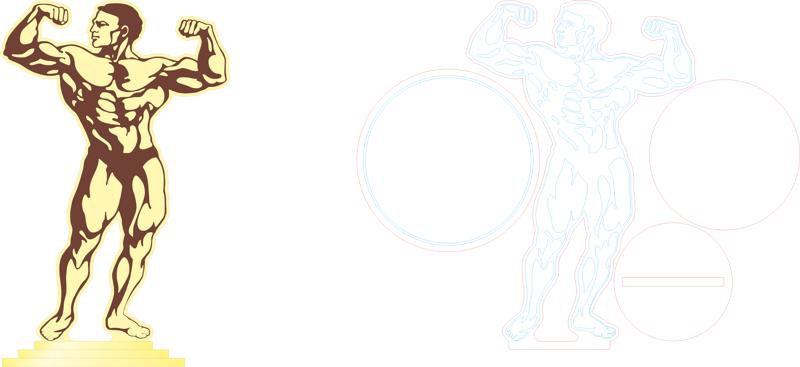 طرح وکتور کلیپ آرت بدنسازی مناسب برای استفاده در دستگاه های cnc چوب و cnc لیزر - bodybuilding clipart vector cdr file