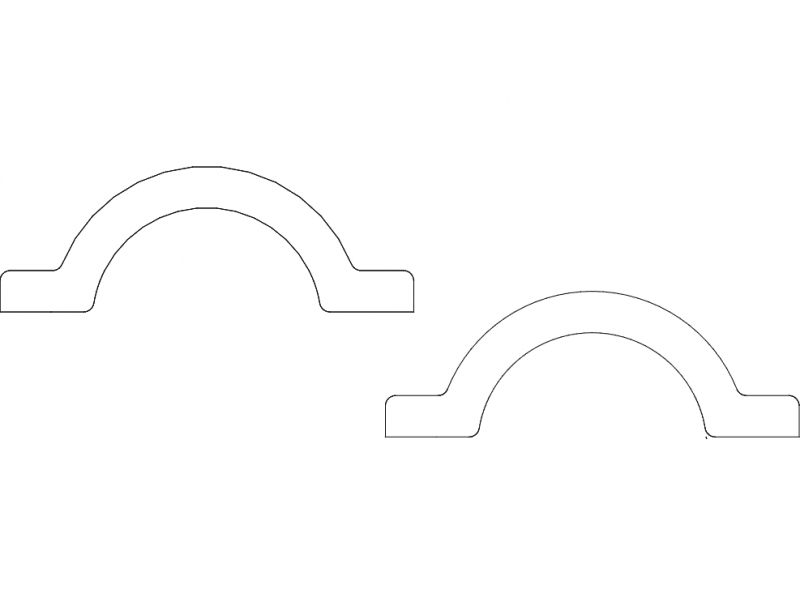 طرح گیره نصب روتر ۲ ۷۵ مناسب برای استفاده در دستگاه های cnc چوب و cnc لیزر - 2 75 router mount clamp dxf file