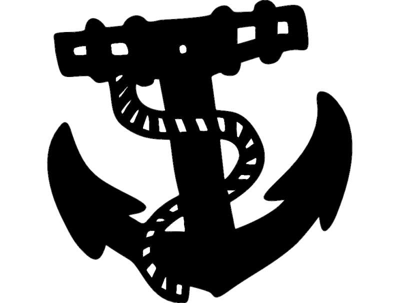 طرح لنگر مناسب برای استفاده در دستگاه های cnc چوب و cnc لیزر - anchor dxf file