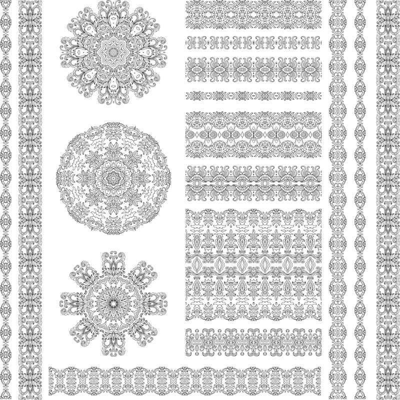 طرح مجموعه الگوهای قومی مناسب برای استفاده در دستگاه های cnc چوب و cnc لیزر - ethnic pattern set cdr file