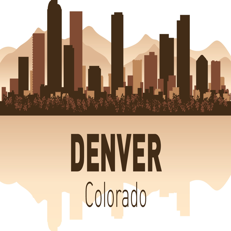 طرح خط افق دنور مناسب برای استفاده در دستگاه های cnc چوب و cnc لیزر - denver skyline cdr file