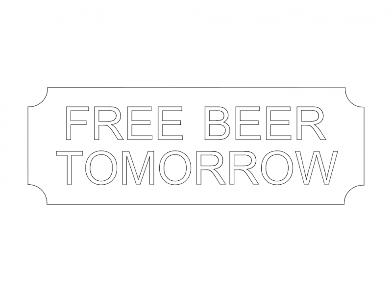 طرح نوشابه رایگان مناسب برای استفاده در دستگاه های cnc چوب و cnc لیزر - free beer dxf file