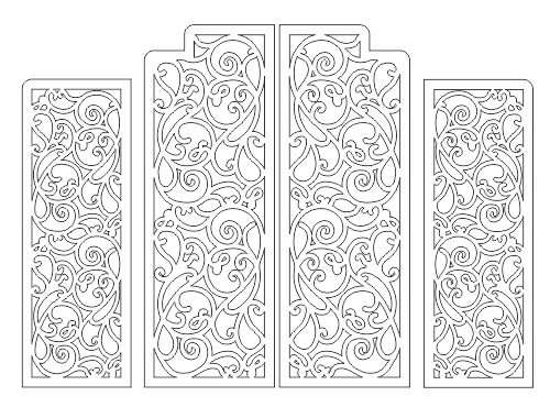 طرح الگوی صفحه مشبک مناسب برای استفاده در دستگاه های cnc چوب و cnc لیزر - lattice screen pattern cdr file