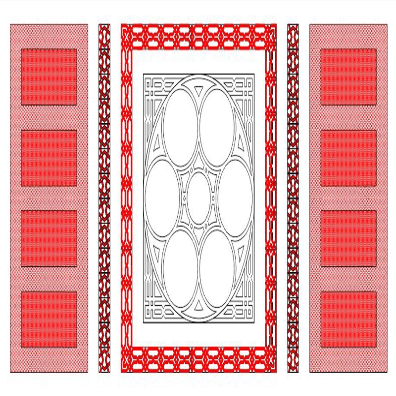 طرح فایل dwg طرح هندسی بدون درز مناسب برای استفاده در دستگاه های cnc چوب و cnc لیزر - seamless geometrical pattern dwg file