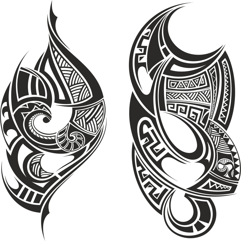 طرح خالکوبی قبیله ای مناسب برای استفاده در دستگاه های cnc چوب و cnc لیزر - tribal tattoo cdr file
