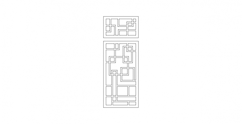 طرح درب حمام مناسب برای استفاده در دستگاه های cnc چوب و cnc لیزر - bath door dxf file
