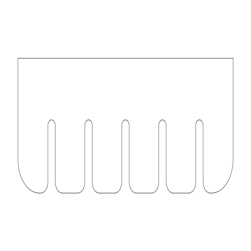 طرح خروجی اسلات‌های نگهدارنده مناسب برای استفاده در دستگاه های cnc چوب و cnc لیزر - holder slots export dxf file