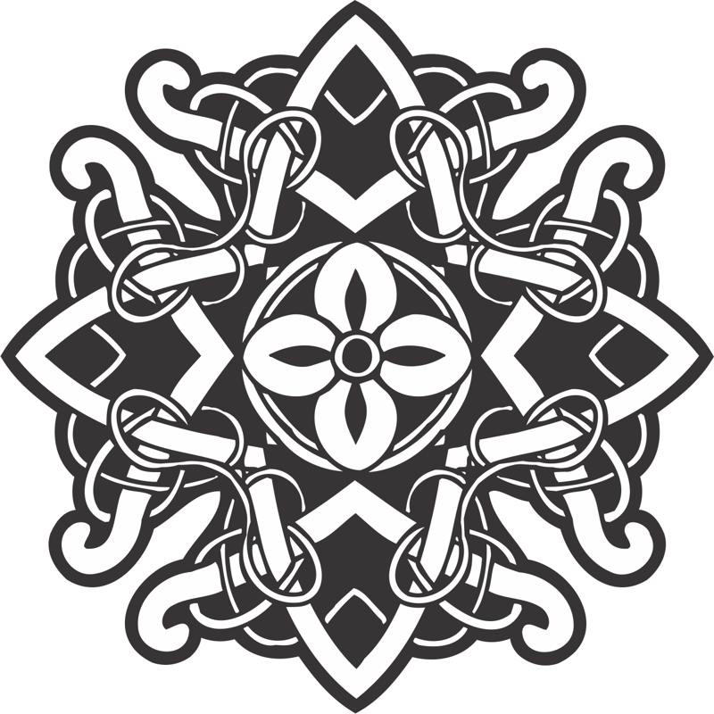 طرح تزئینات سلتیک مناسب برای استفاده در دستگاه های cnc چوب و cnc لیزر - celtic ornament decoration cdr file