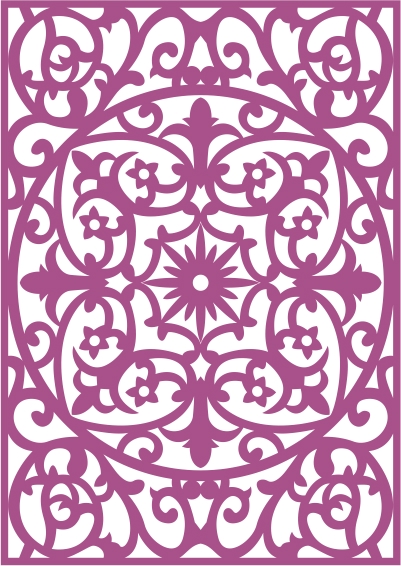 طرح پنل وکتور بدون درز شماره 204 مناسب برای استفاده در دستگاه های cnc چوب و cnc لیزر - laser cut vector panel seamless 204 cdr file
