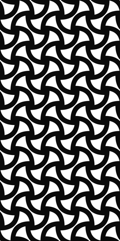 طرح و الگوی منحنی تک رنگ بدون درز مناسب برای استفاده در دستگاه های cnc چوب و cnc لیزر - monochrome seamless curved shape pattern dxf file