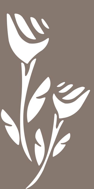 طرح استیکر دیواری گل رز انتزاعی مناسب برای استفاده در دستگاه های cnc چوب و cnc لیزر - abstract rose wall sticker cdr file