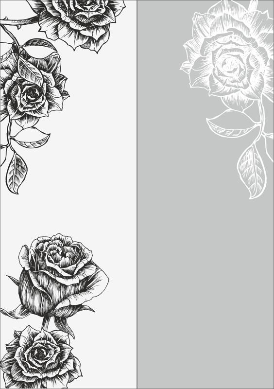 طرح سندبلاست گل رز مناسب برای استفاده در دستگاه های cnc چوب و cnc لیزر - rose sandblast pattern cdr file
