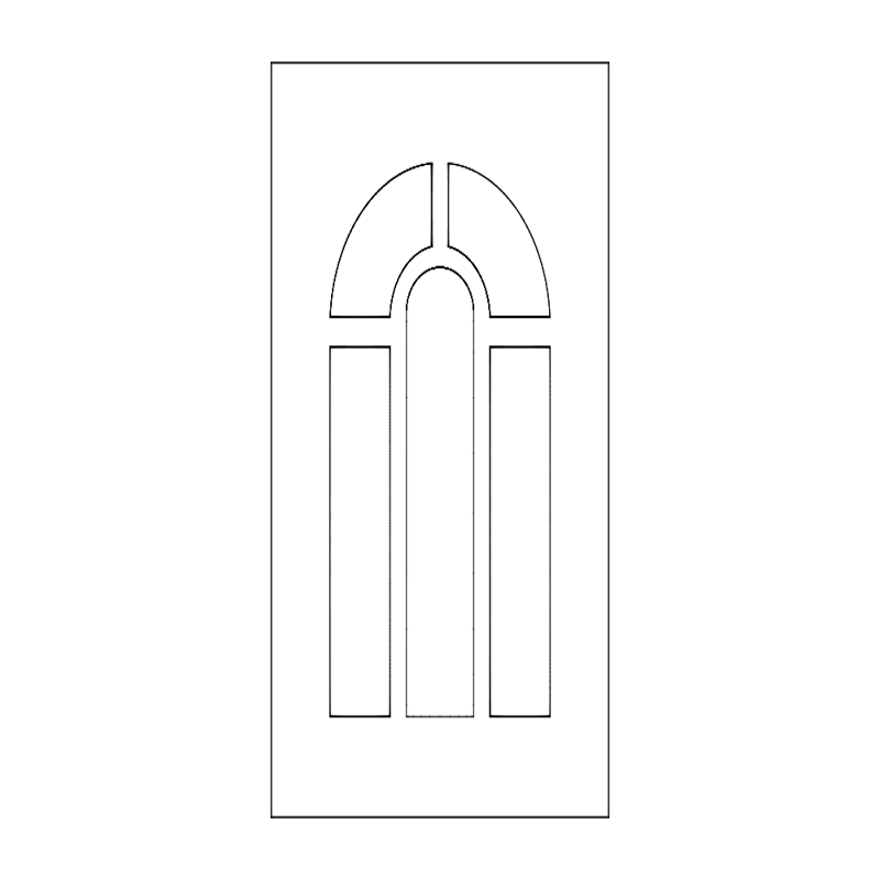 طرح تزیین درب شماره ۴ مناسب برای استفاده در دستگاه های cnc چوب و cnc لیزر - door decoration 4 dxf file