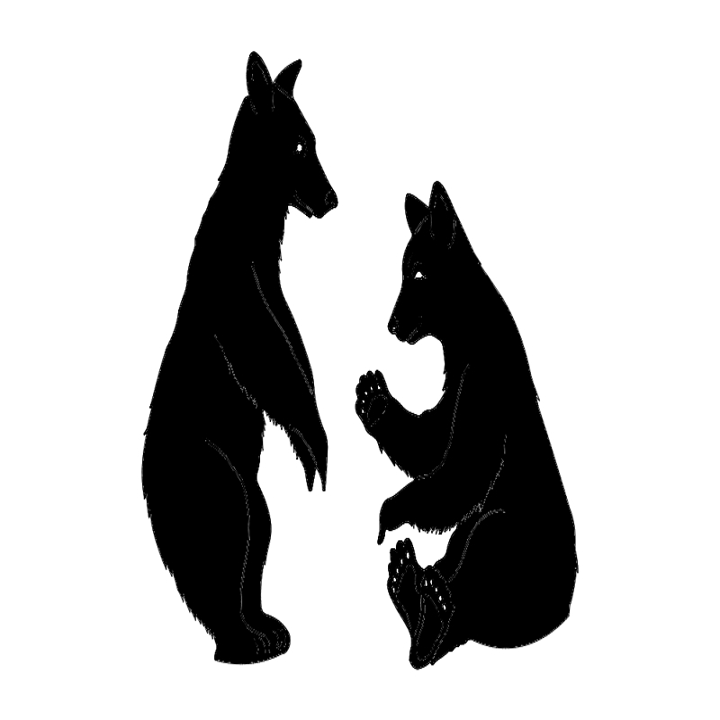 طرح خرس ۲ مناسب برای استفاده در دستگاه های cnc چوب و cnc لیزر - bears 2 dxf file