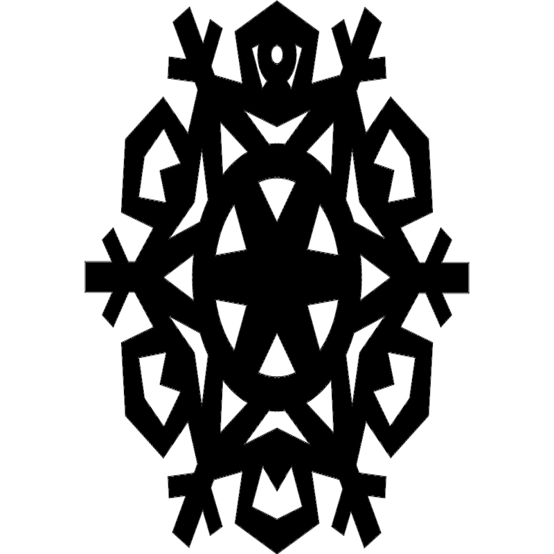 طرح دانه برف شماره ۸ مناسب برای استفاده در دستگاه های cnc چوب و cnc لیزر - design snowflake 8 dxf file