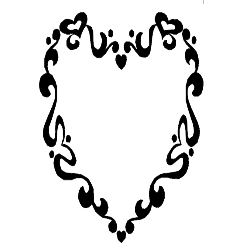 طرح قاب قلب مناسب برای استفاده در دستگاه های cnc چوب و cnc لیزر - heart frame dxf file