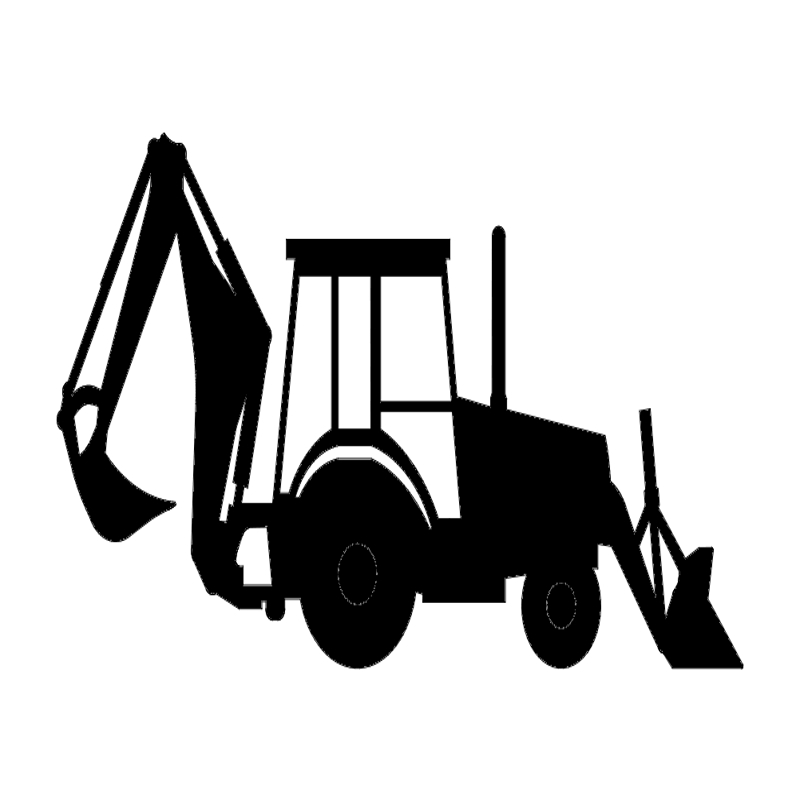 طرح بیل مکانیکی مناسب برای استفاده در دستگاه های cnc چوب و cnc لیزر - backhoe dxf file