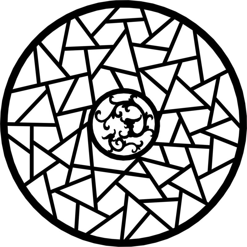 طرح وکتوری تزئینات هندسی دایره ای مناسب برای استفاده در دستگاه های cnc چوب و cnc لیزر - circle geometric ornament vector dxf file