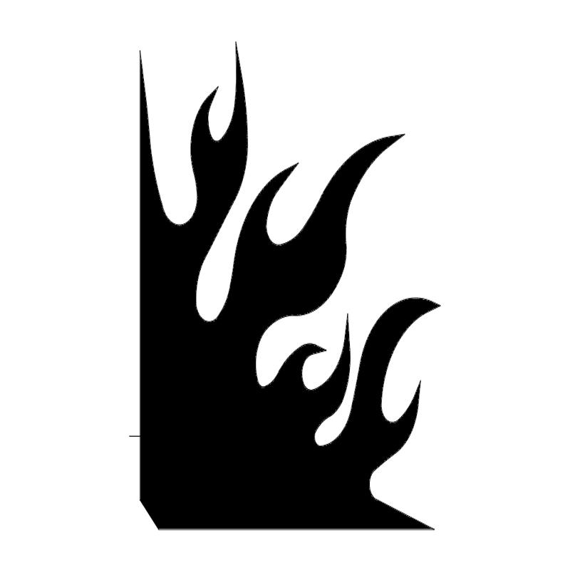 طرح گوشه شعله مناسب برای استفاده در دستگاه های cnc چوب و cnc لیزر - flame corner design dxf file