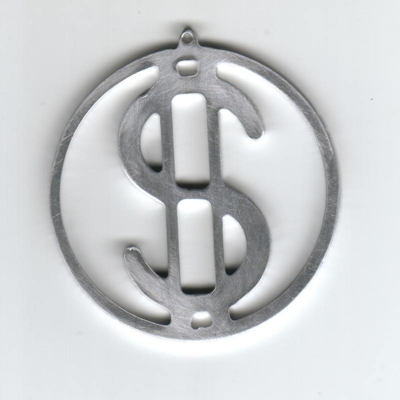 طرح حلقه دلار مناسب برای استفاده در دستگاه های cnc چوب و cnc لیزر - dollar ring dxf file