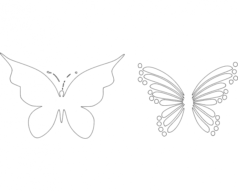 طرح پروانه ۲۵ مناسب برای استفاده در دستگاه های cnc چوب و cnc لیزر - butterfly 25 dxf file