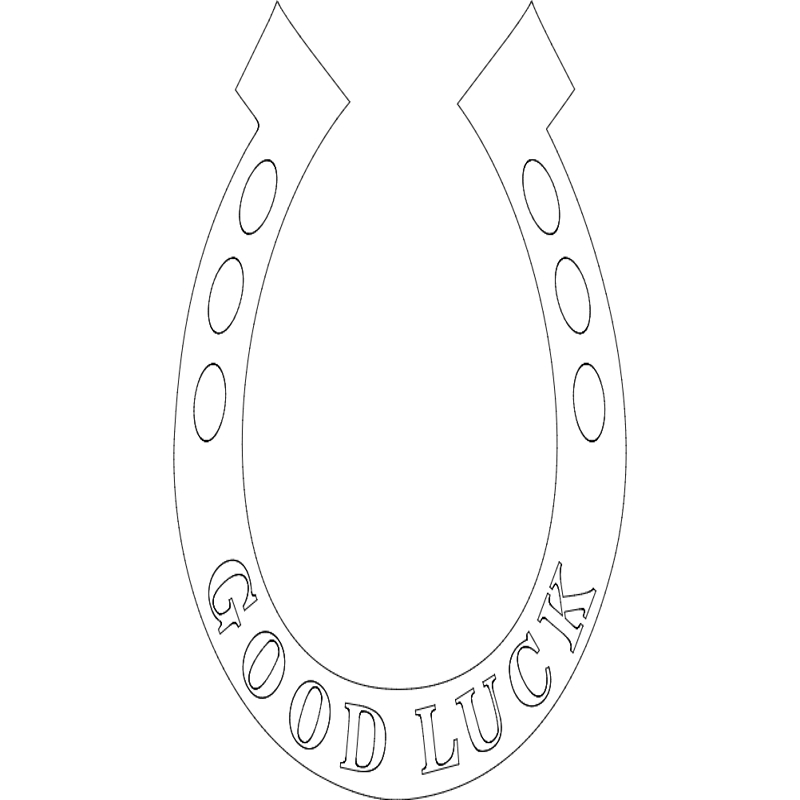 طرح نعل اسب مناسب برای استفاده در دستگاه های cnc چوب و cnc لیزر - horse shoe dxf file